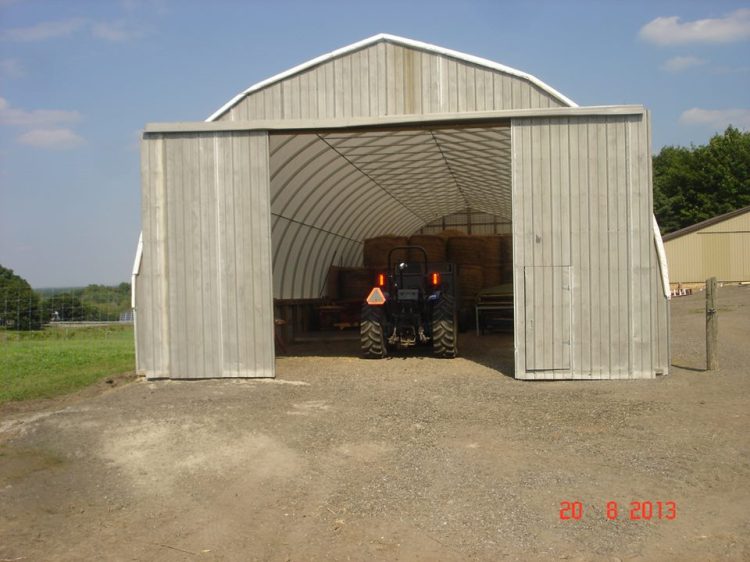 storage building doors open
